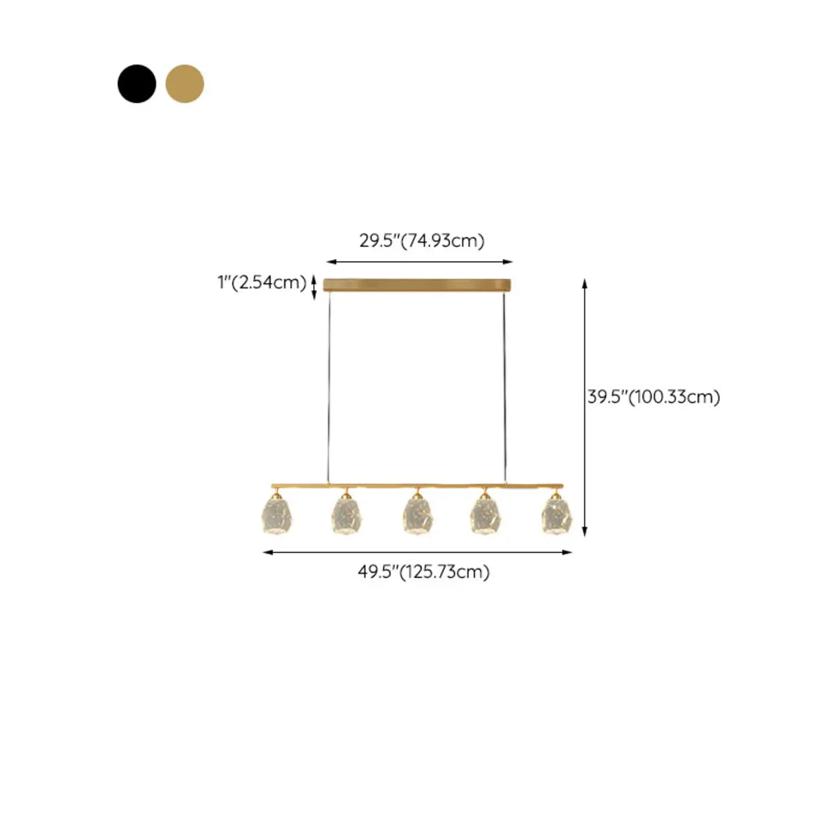Stylish Gold Geometric Pendant Light Kitchen Island Image - 22