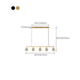 Stylish Gold Geometric Pendant Light Kitchen Island Image - 22