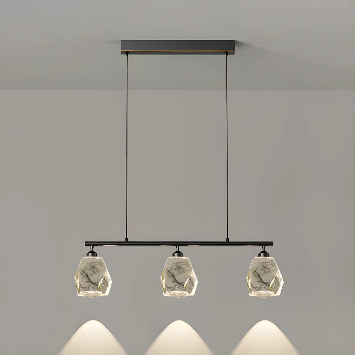 Stylish Gold Geometric Pendant Light Kitchen Island Image - 6