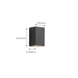 Modern Geometric Metal Outdoor Up Down Wall Light #size