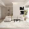 Modern Geometric Pattern Beige Polyester Area Rug Image - 8
