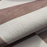 Modern Geometric Pattern Brown and White Area Rug Image - 10