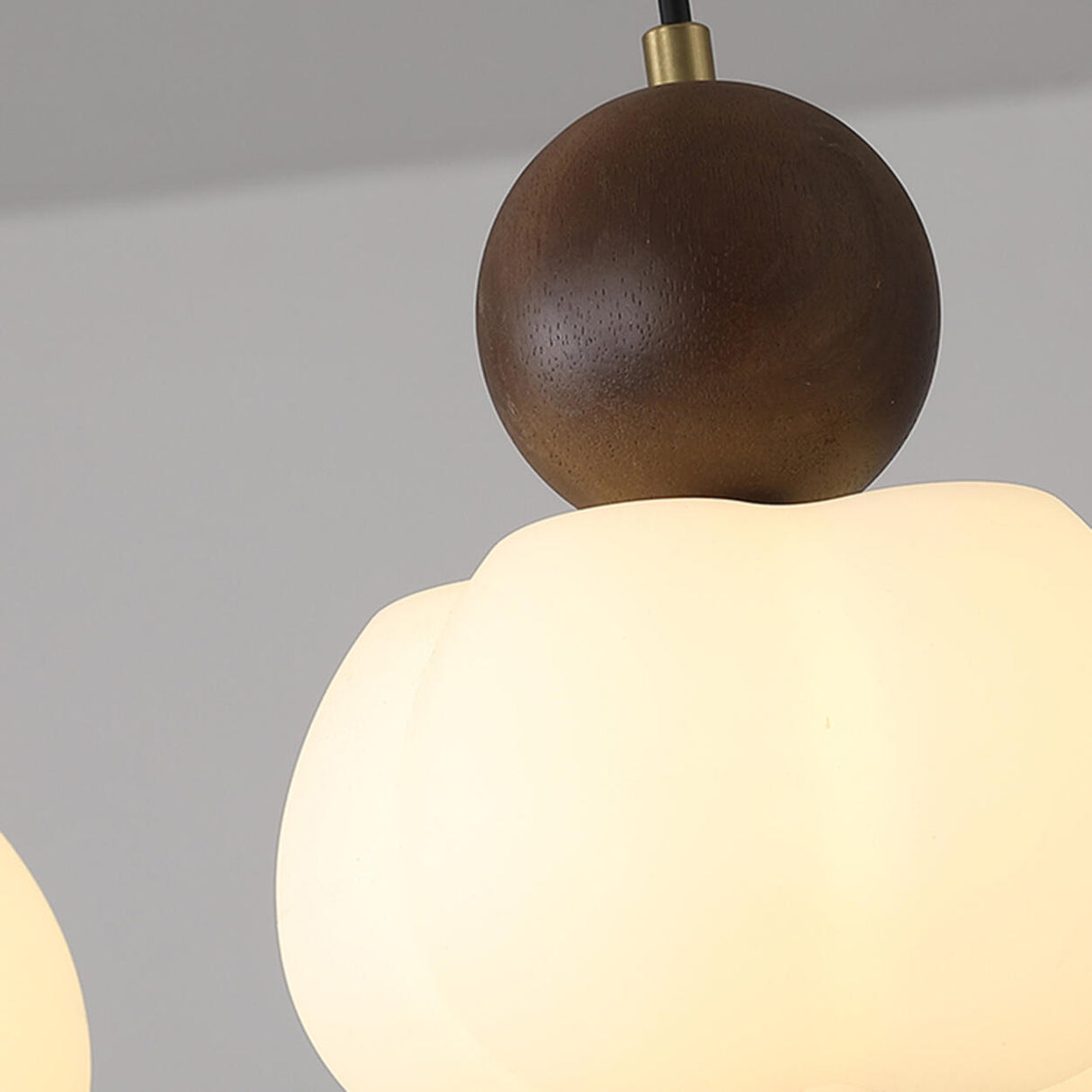 Modern Geometric Wood Dining Room Pendant Light Image - 13
