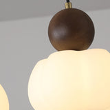 Modern Geometric Wood Dining Room Pendant Light Image - 13