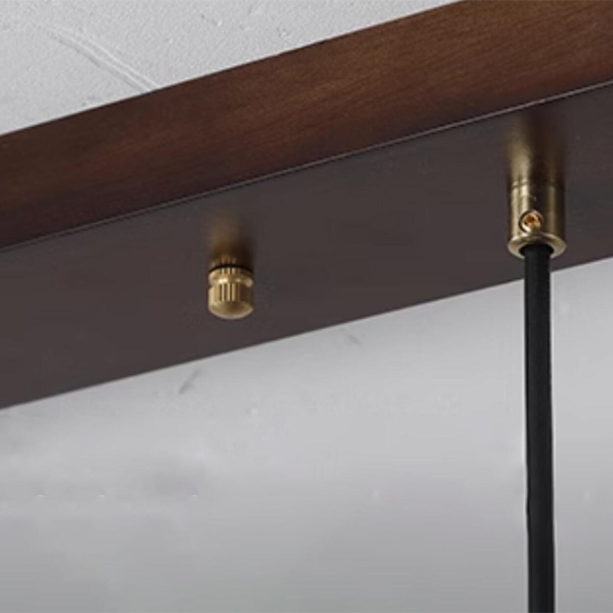 Modern Geometric Wood Dining Room Pendant Light Image - 14