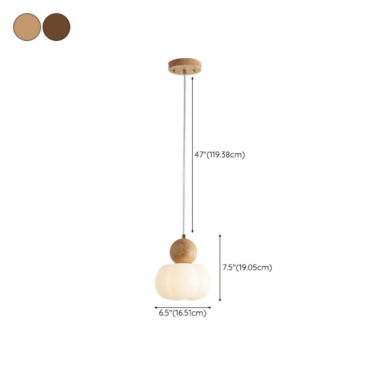 Modern Geometric Wood Dining Room Pendant Light 