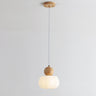 Modern Geometric Wood Dining Room Pendant Light Image - 2
