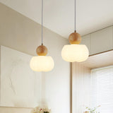 Modern Geometric Wood Dining Room Pendant Light Image - 4