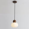 Modern Geometric Wood Dining Room Pendant Light Image - 5