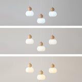Modern Geometric Wood Dining Room Pendant Light Image - 9