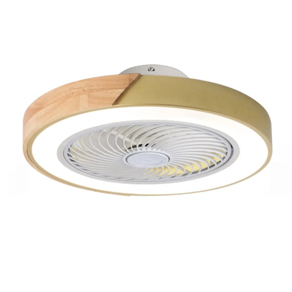 Modern Circular Wood LED Ceiling Fan Light 52-Inch Image - 15