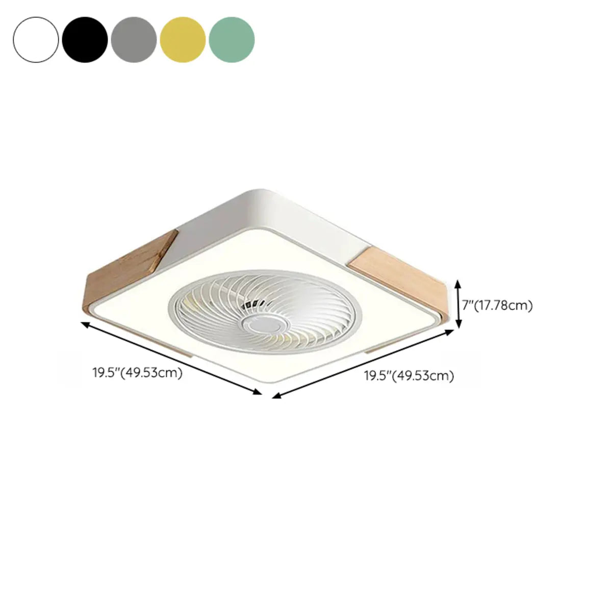 Modern Circular Wood LED Ceiling Fan Light 52-Inch Image - 19