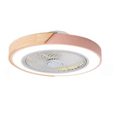 Modern Circular Wood LED Ceiling Fan Light 52-Inch Image - 4