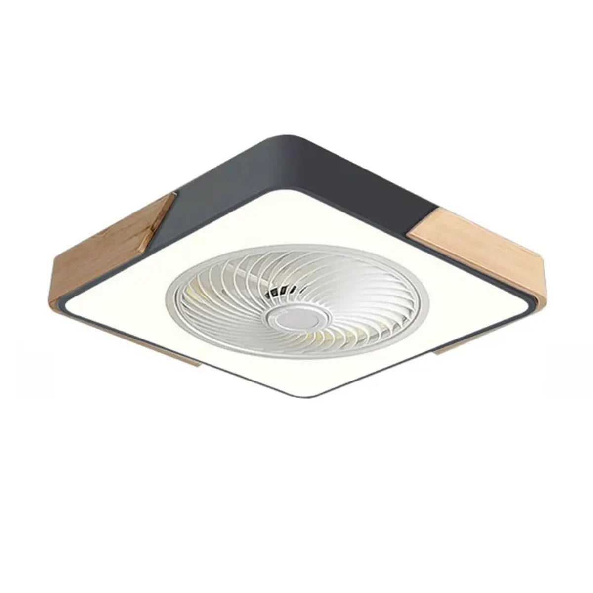 Modern Circular Wood LED Ceiling Fan Light 52-Inch Image - 5