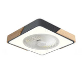Modern Circular Wood LED Ceiling Fan Light 52-Inch Image - 5