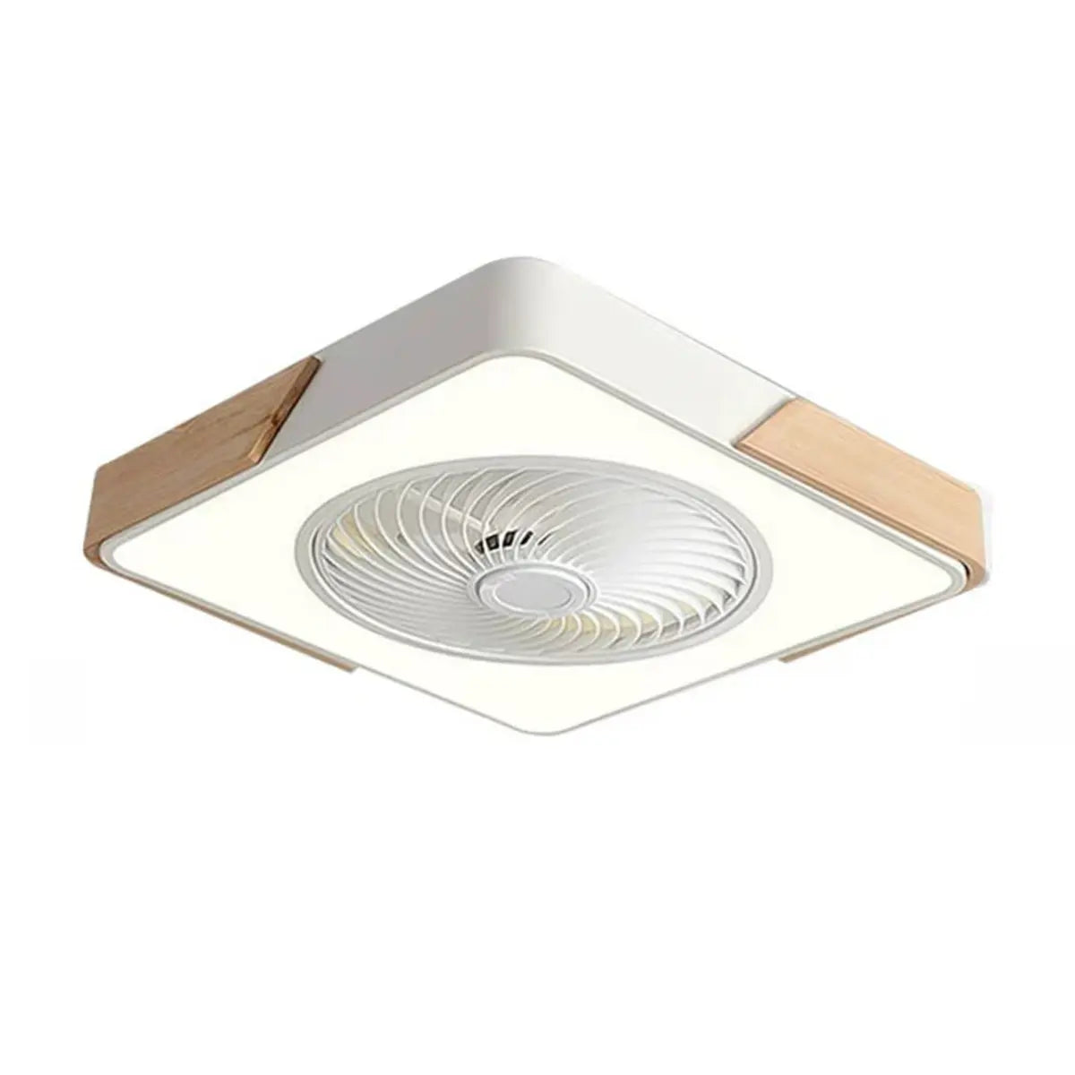 Modern Circular Wood LED Ceiling Fan Light 52-Inch Image - 7