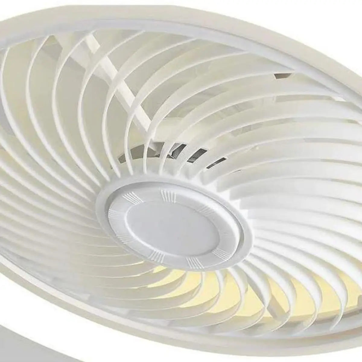 Modern Circular Wood LED Ceiling Fan Light 52-Inch Image - 9