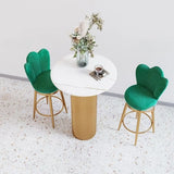 Modern Glam Scratch Resistant White Stone Bar Table Image - 4