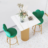 Modern Glam Scratch Resistant White Stone Bar Table Image - 7