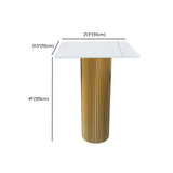 Modern Glam Scratch Resistant White Stone Bar Table #size