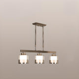 Modern Glass Cylinder Kitchen Island Pendant Light Image - 8