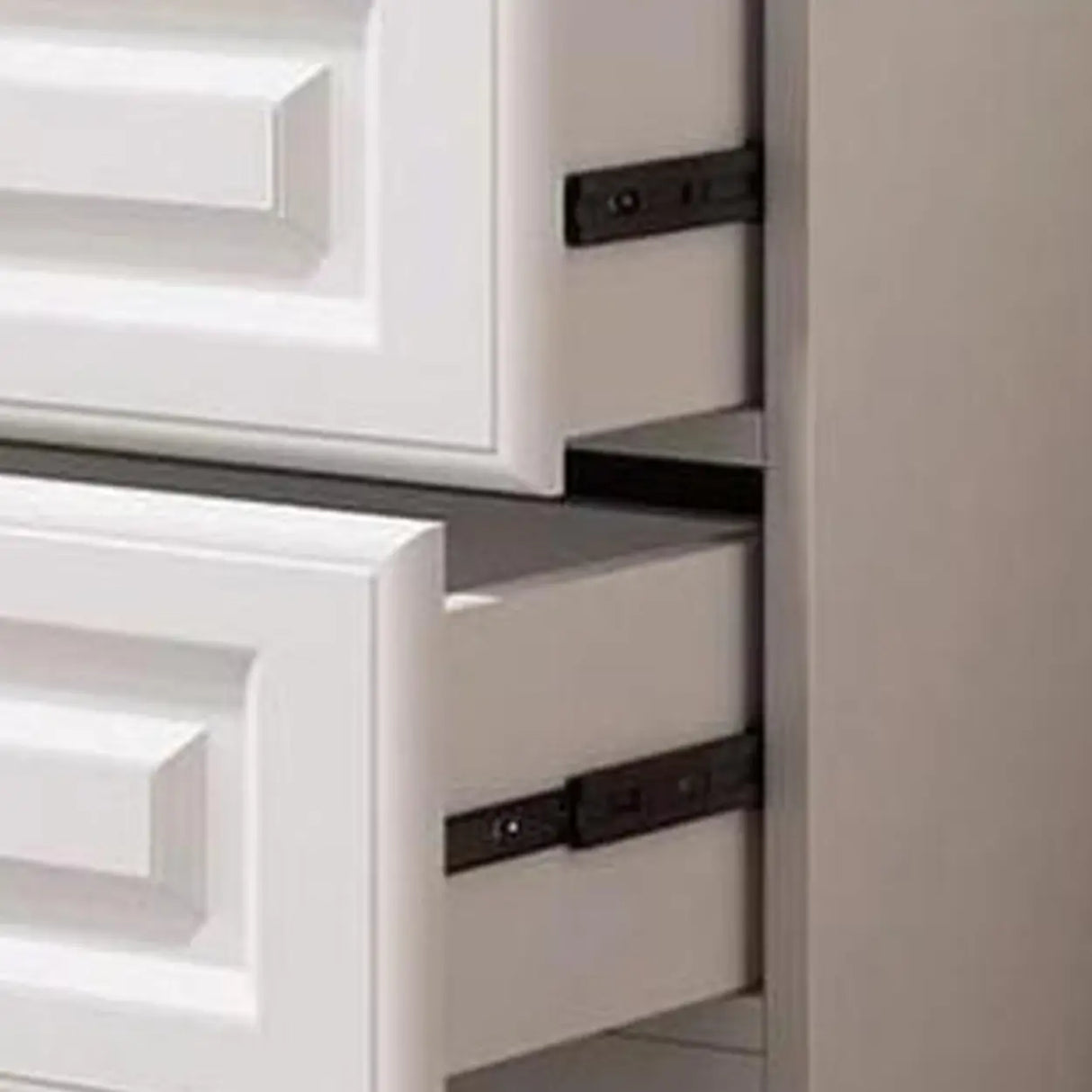 Modern Glass Doors White Vertical Wood Storage Bookcase Image - 6