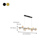 Modern Glass Globe Chandelier for Dining & Living Room Décor #size