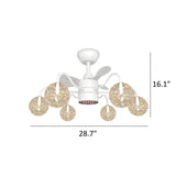 Modern Glass Globe Reversible Adjustable Ceiling Fan Light #size