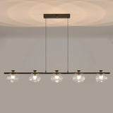 Modern Glass Pendant Light Fixture, 5-Light Dining Chandelier Image - 2