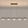 Modern Glass Pendant Light Fixture, 5-Light Dining Chandelier Image - 2