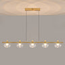 Modern Glass Pendant Light Fixture, 5-Light Dining Chandelier Image - 3