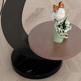 Modern Globe Glass Arc Floor Lamp with Side Table & USB Port Image - 14