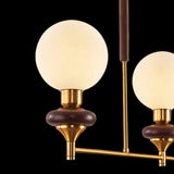 Modern Globe Glass Pendant Light Kitchen Gold Large 3-Bulb Image - 8