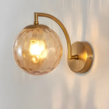 Modern Globe Glass Wall Light with Black Finish Image - 13