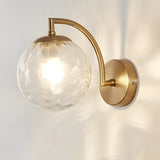 Modern Globe Glass Wall Light with Black Finish Image - 15