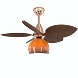 Modern Globe Orange 6-Speed Reversible Ceiling Fan with Light Image - 3