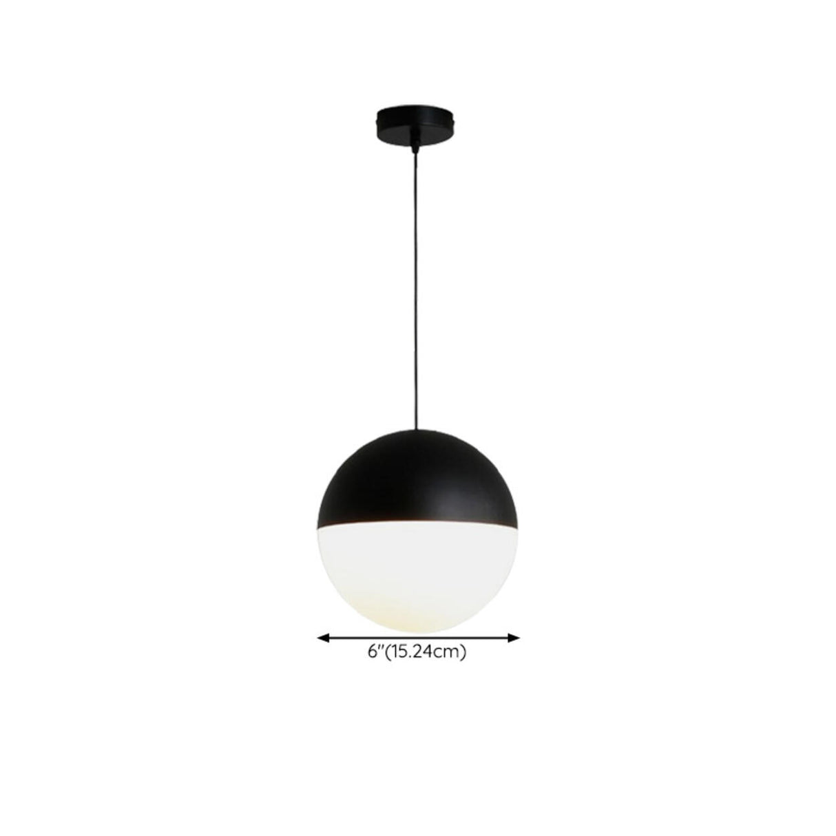 Modern Globe White Glass Metal Pendant Lights  