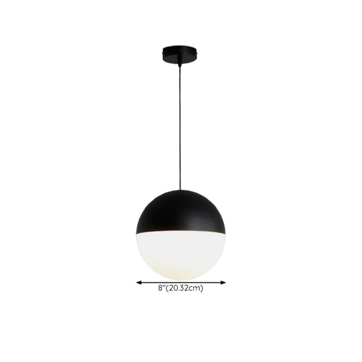 Modern Globe White Glass Metal Pendant Lights  Image - 11