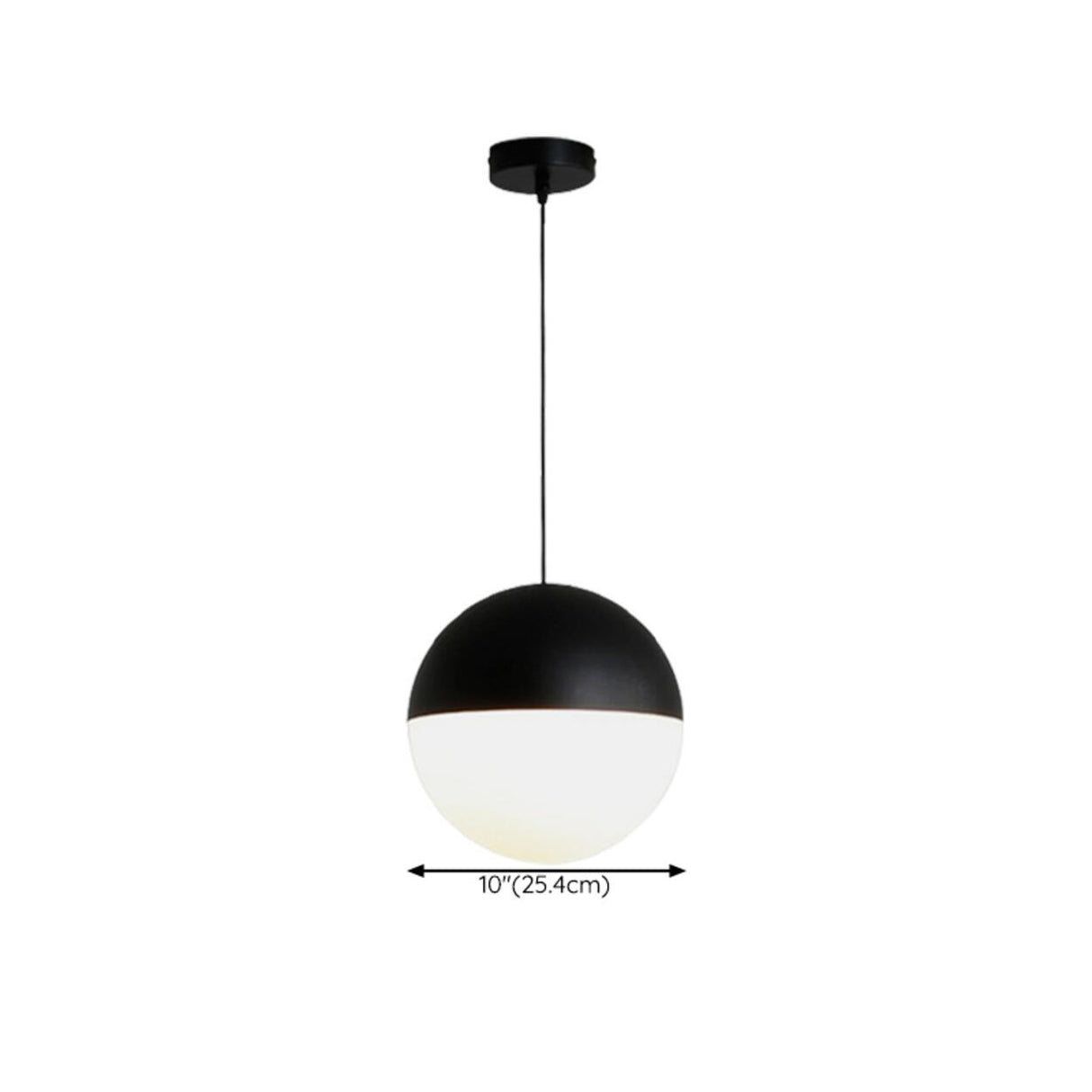 Modern Globe White Glass Metal Pendant Lights  Image - 12