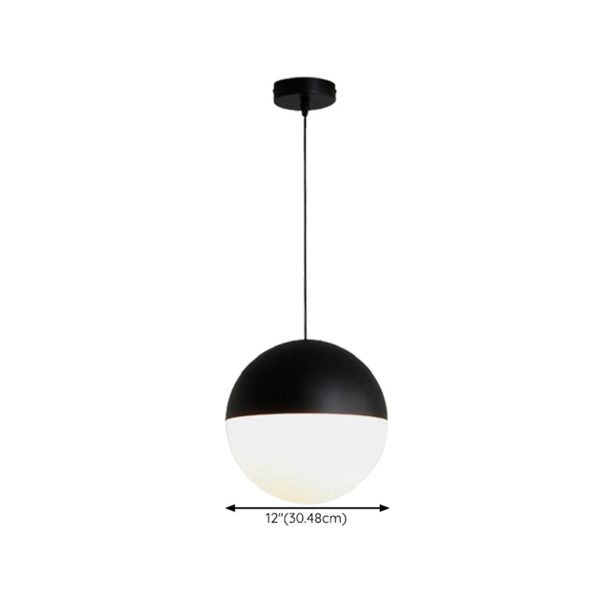 Modern Globe White Glass Metal Pendant Lights  Image - 13