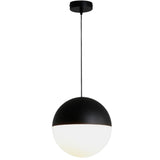 Modern Globe White Glass Metal Pendant Lights  Image - 5