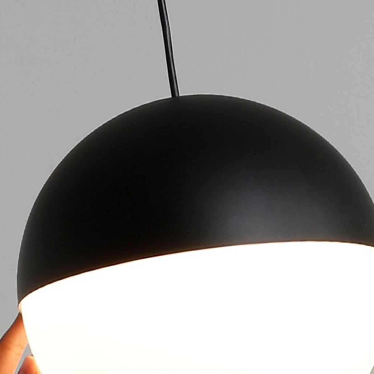 Modern Globe White Glass Metal Pendant Lights  Image - 8