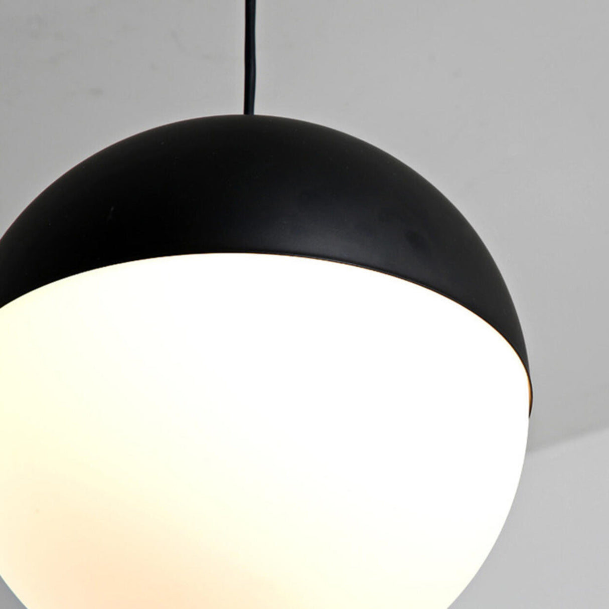 Modern Globe White Glass Metal Pendant Lights  Image - 9