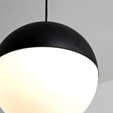Modern Globe White Glass Metal Pendant Lights  Image - 9