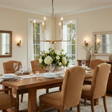 Modern Gold Adjustable Chain Branch Candle Chandelier Image - 1