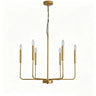 Modern Gold Adjustable Chain Branch Candle Chandelier Image - 4
