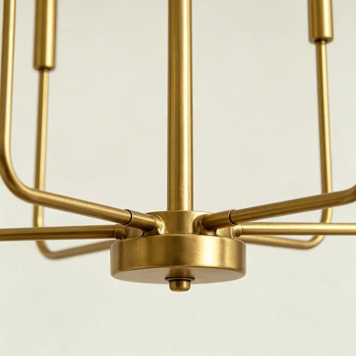 Modern Gold Adjustable Chain Branch Candle Chandelier Image - 7