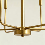 Modern Gold Adjustable Chain Branch Candle Chandelier Image - 7