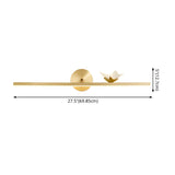 Modern Gold Bathroom Vanity Light with Butterfly Design Image - 8