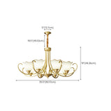 Modern Gold Bell Jar Frosted Glass Chandelier Image - 15